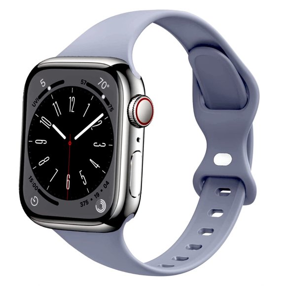 Apple Watch SLIM Silicone Band - MEDIUM BLUE - 38mm/40mm/41mm - Picture 1 of 5